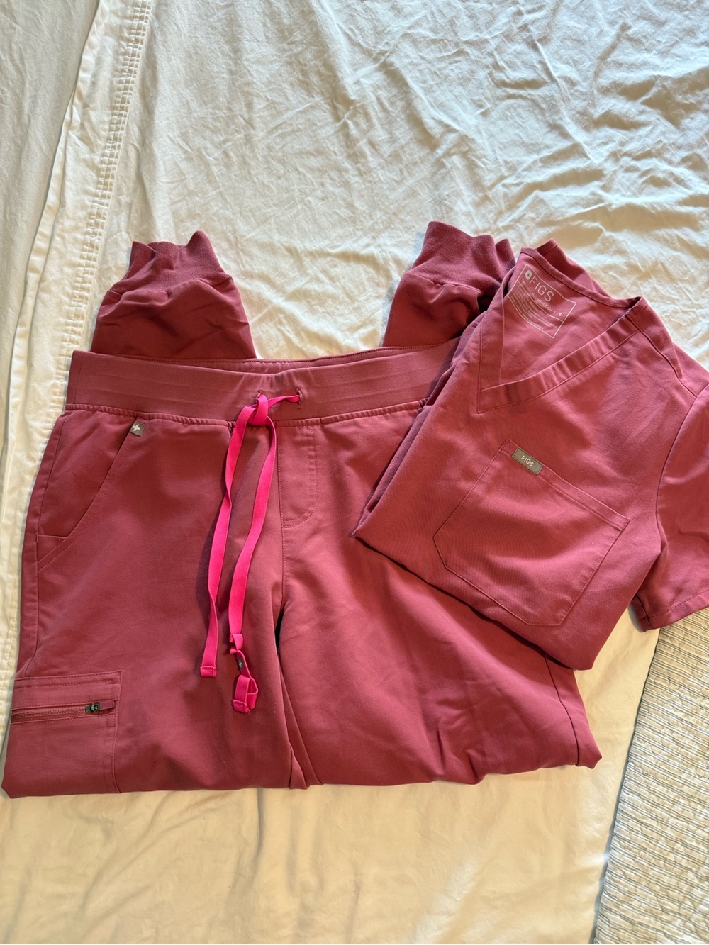 FIGS breast cancer edition scrubs jogger set